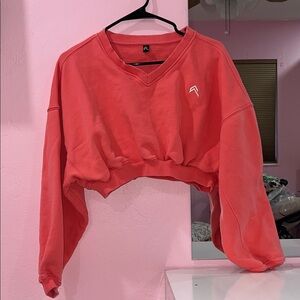 Amplify Pink Crop Top Sweatshirt